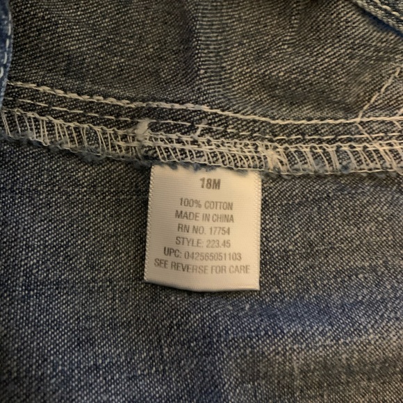 *Like New* Baby Boys Denim Overalls Size 18 months - Picture 7 of 10